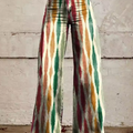 Clarisse | Women's Ikat Stripe Wide-Leg Trousers