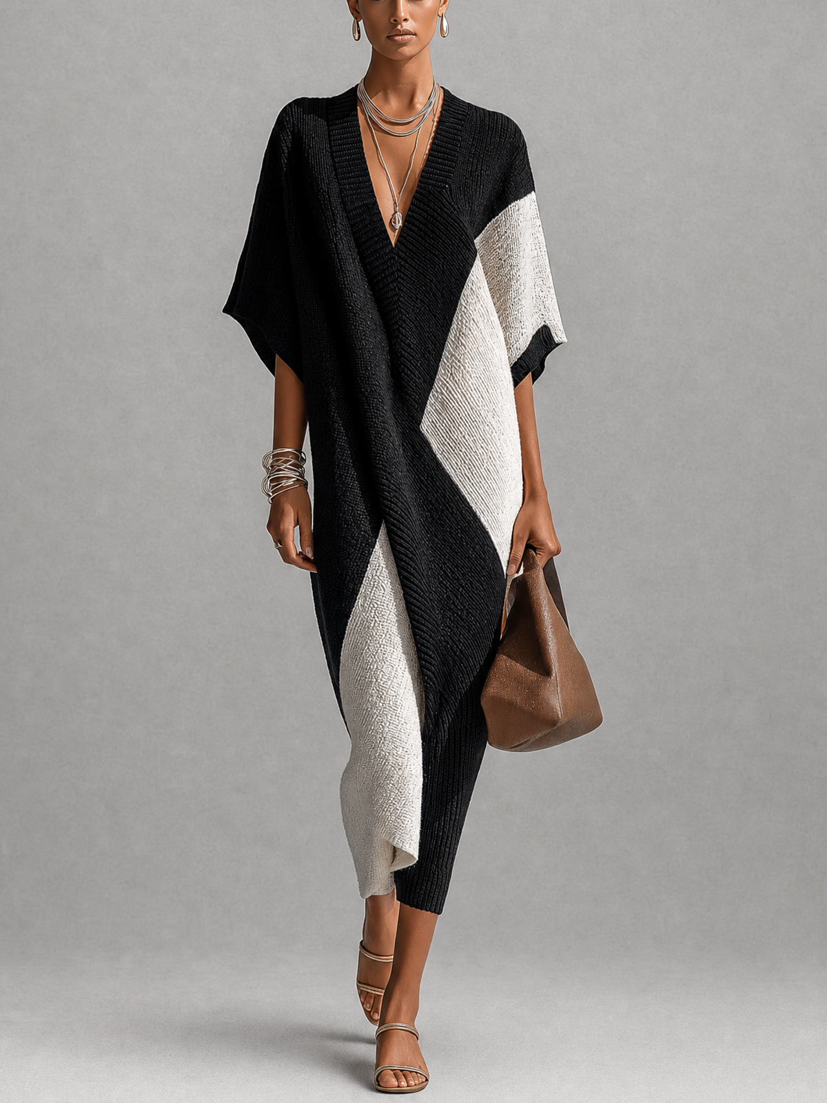 Vera - Ebony Ivory Dress