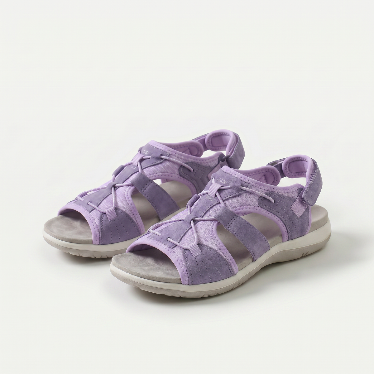 Carys – Lilac Orthopaedic Bungee Lace Sport Sandals