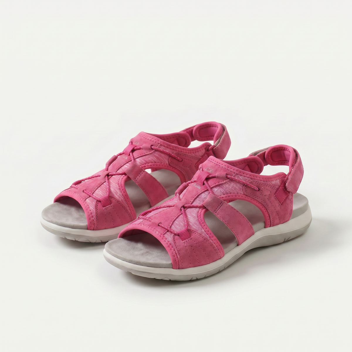 Carys – Raspberry Orthopaedic Bungee Lace Sport Sandals