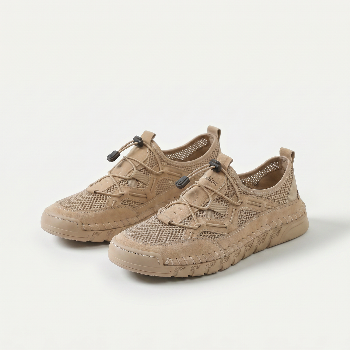 Michelle – Beige Orthopaedic Breathable Mesh Sneakers