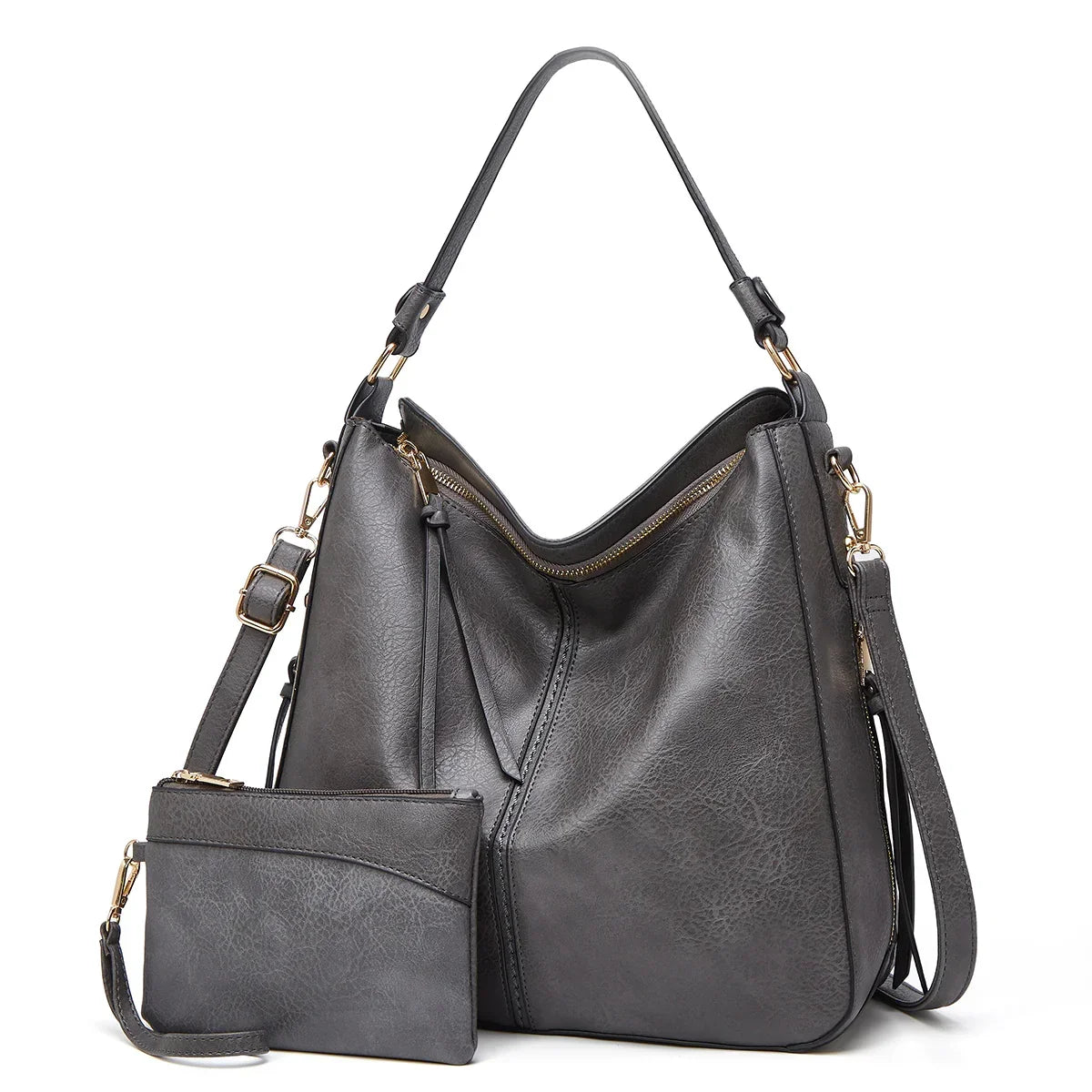 Luxury Soft-Touch Hobo Anti-Theft Handbag + FREE Pouch Wallet