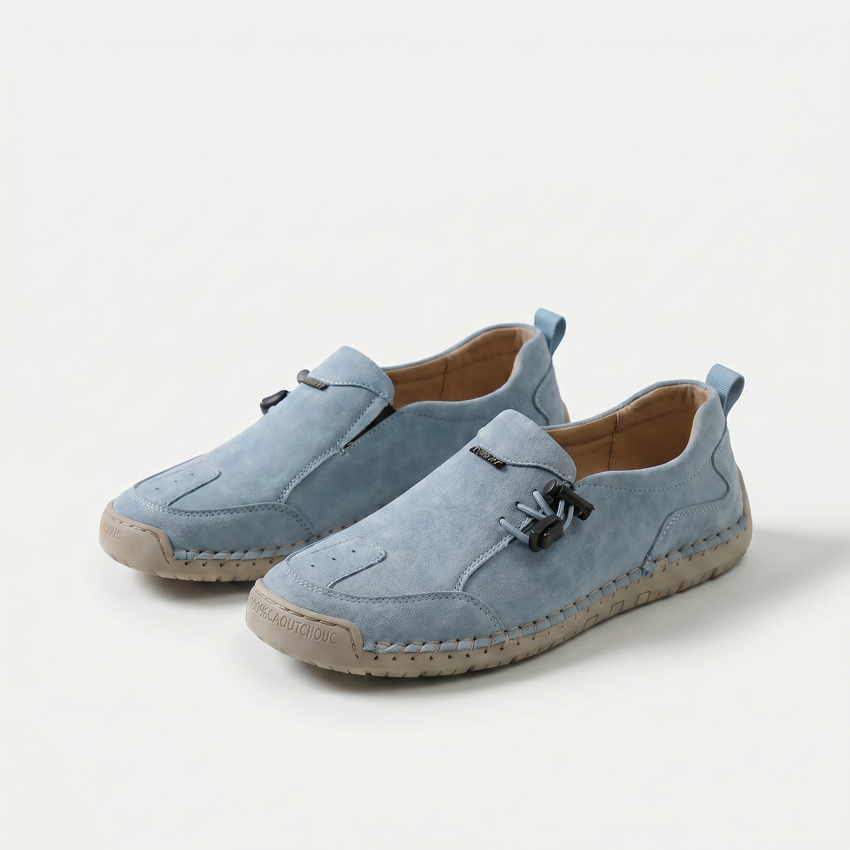 Polly – Light Blue Orthopaedic Toggle-Lace Slip-On Shoes