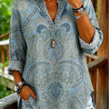 Winsome | Women's Paisley Print V-Neck Blouse
