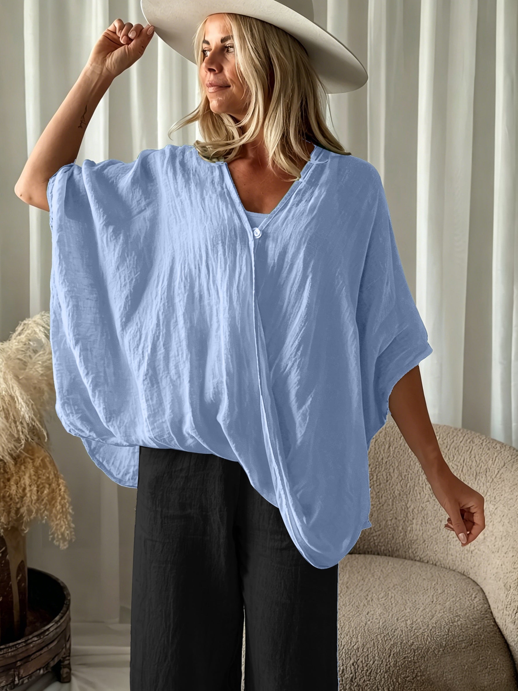 Winnie - Bohemian Style Blouse with Wide Sleeves