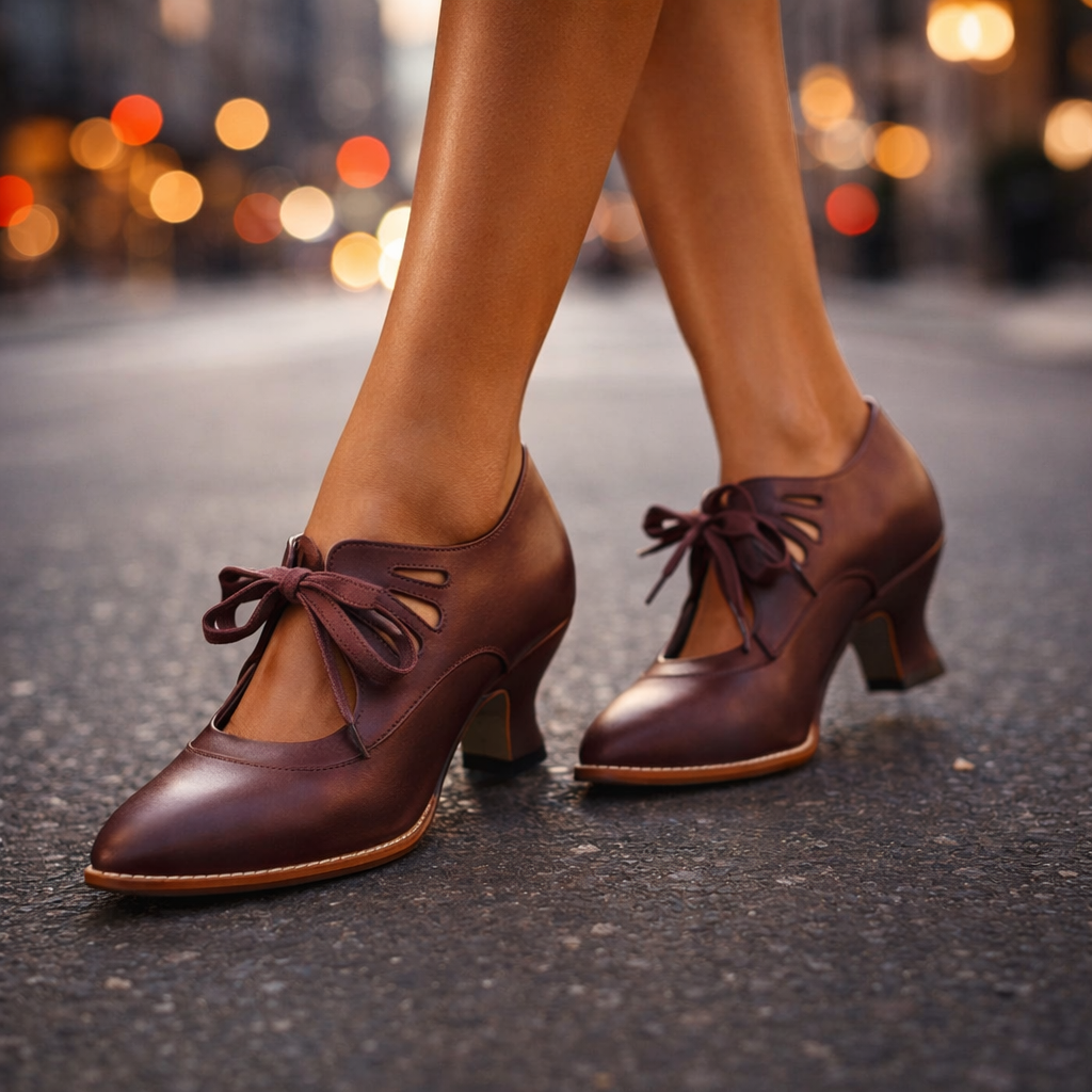 Camille | Refined Lace-Up Heels