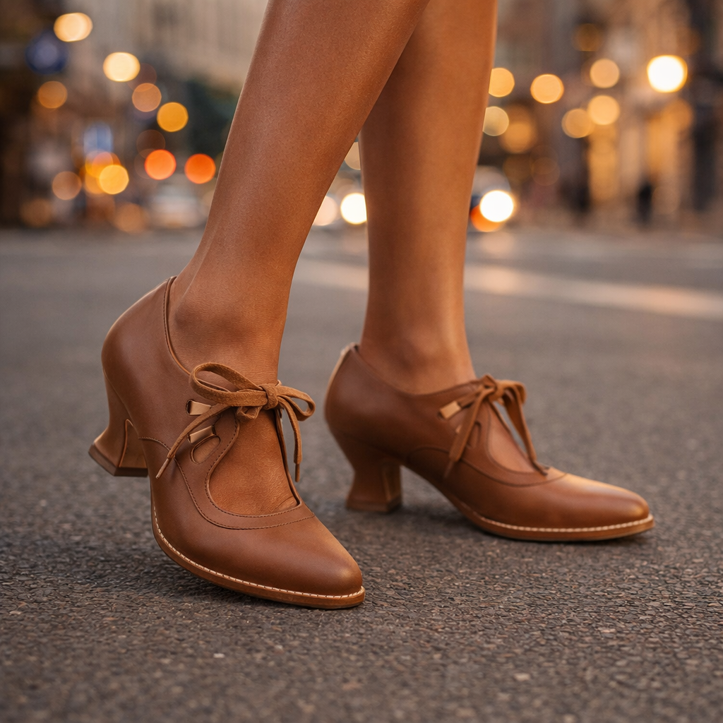 Camille | Refined Lace-Up Heels