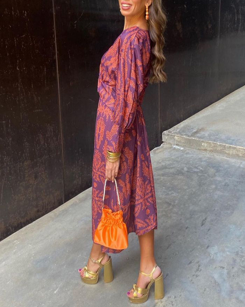 Isadora™ | Tummy Flattering Printed Midi Dress