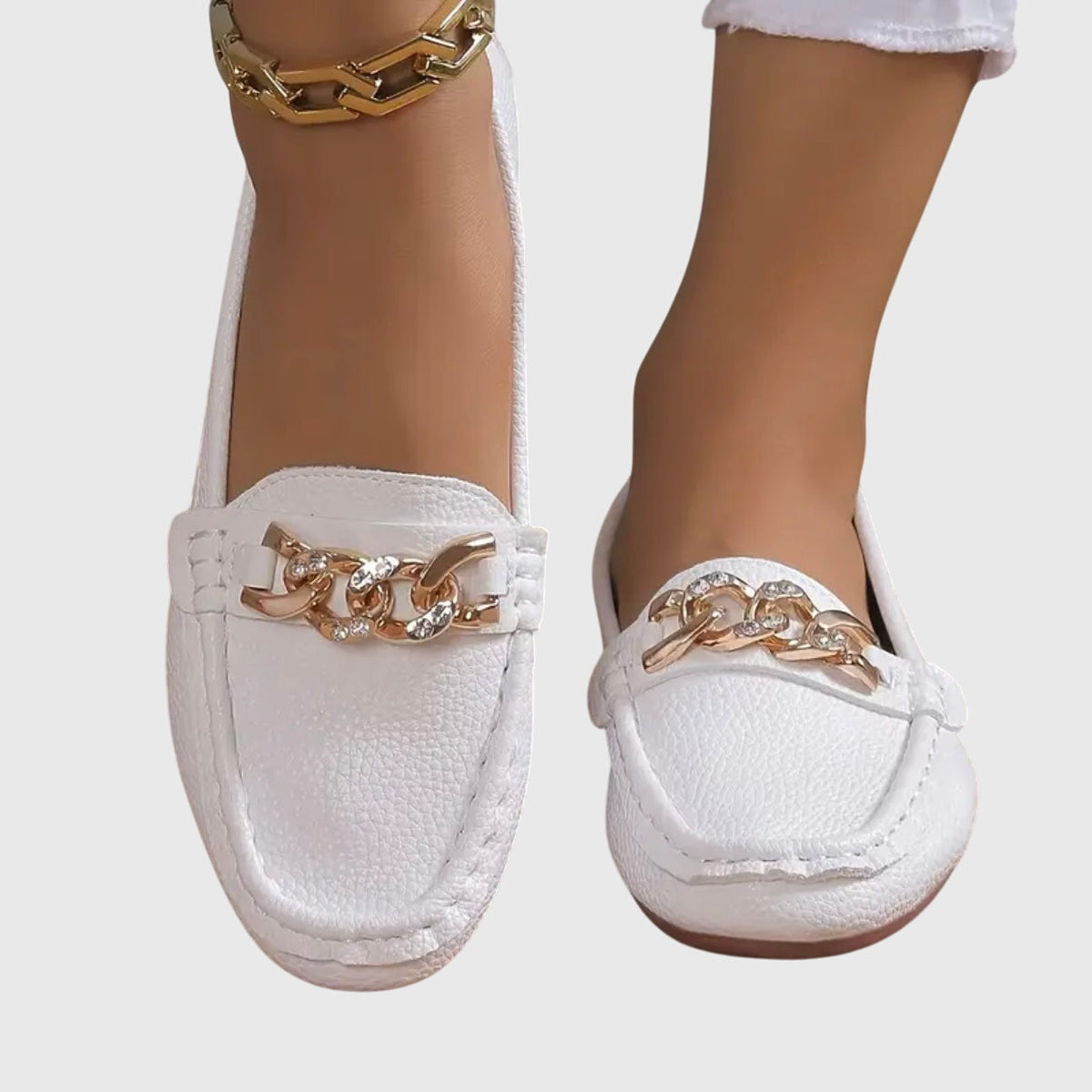 Eden - Orthopedic Flat Diamond Buckle Loafers