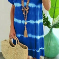Giulietta | Women's Tie-Dye Stripe V-Neck T-Shirt Dress