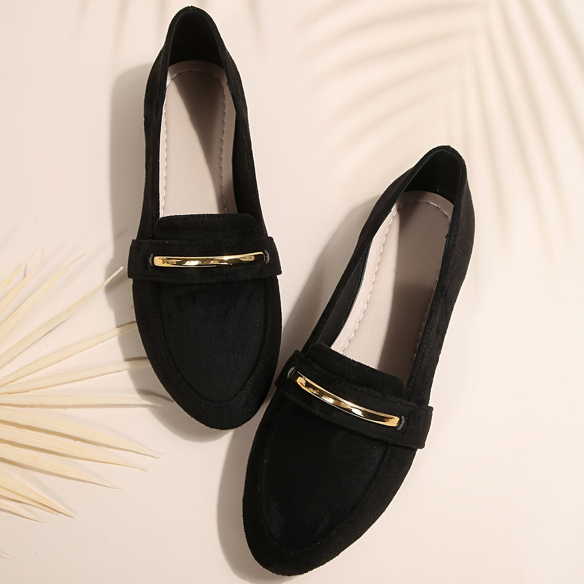 Ginny Pointed Suede-Look Loafers