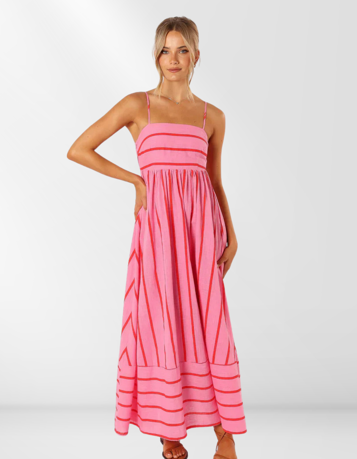 Aurelia | Striped sunset dress