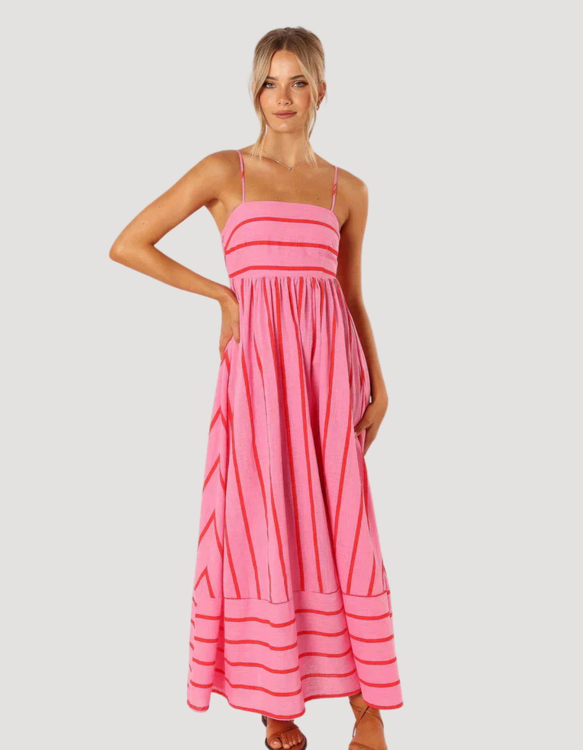 Aurelia | Striped sunset dress