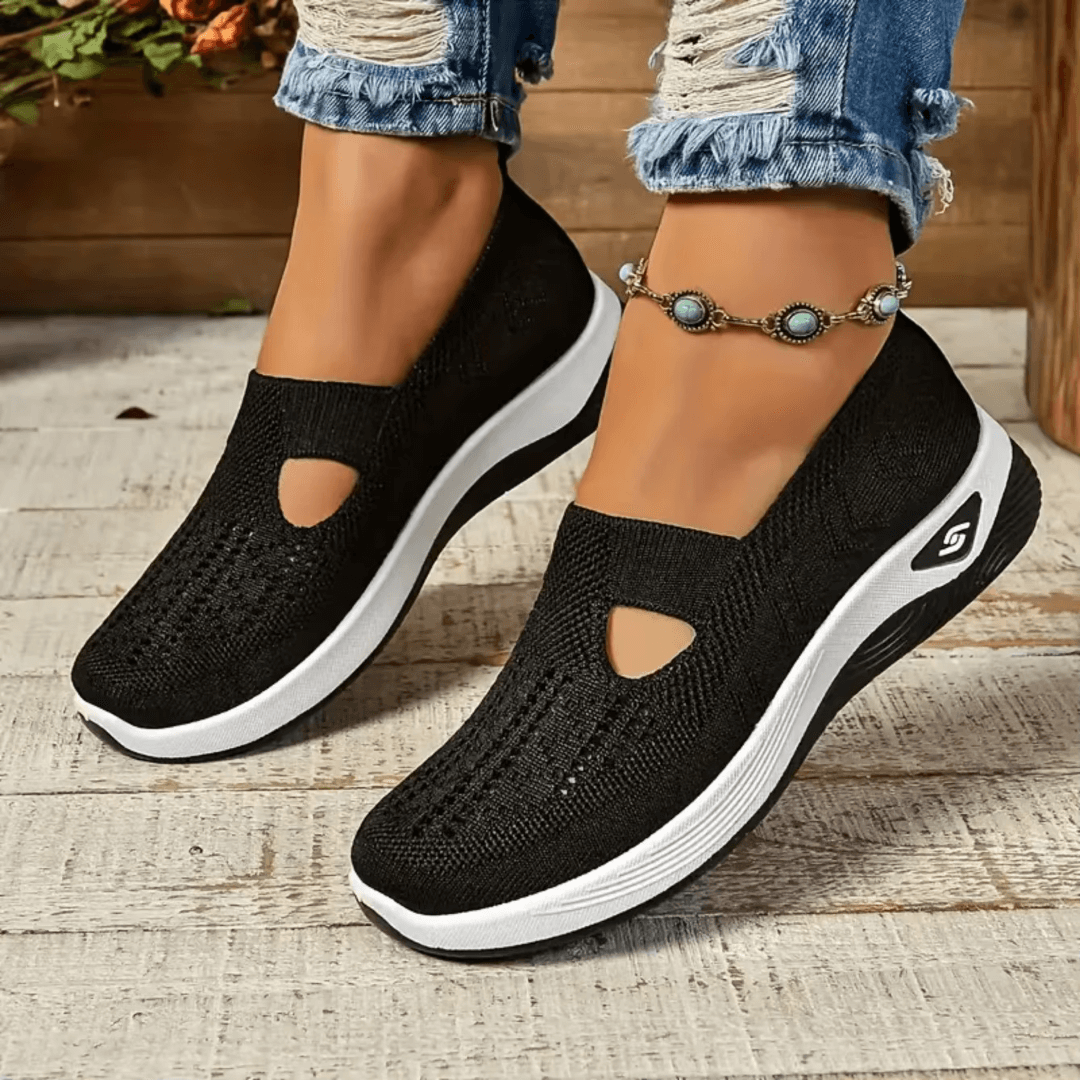 Norma – Orthopaedic Knit Cut-Out Slip-On Shoes