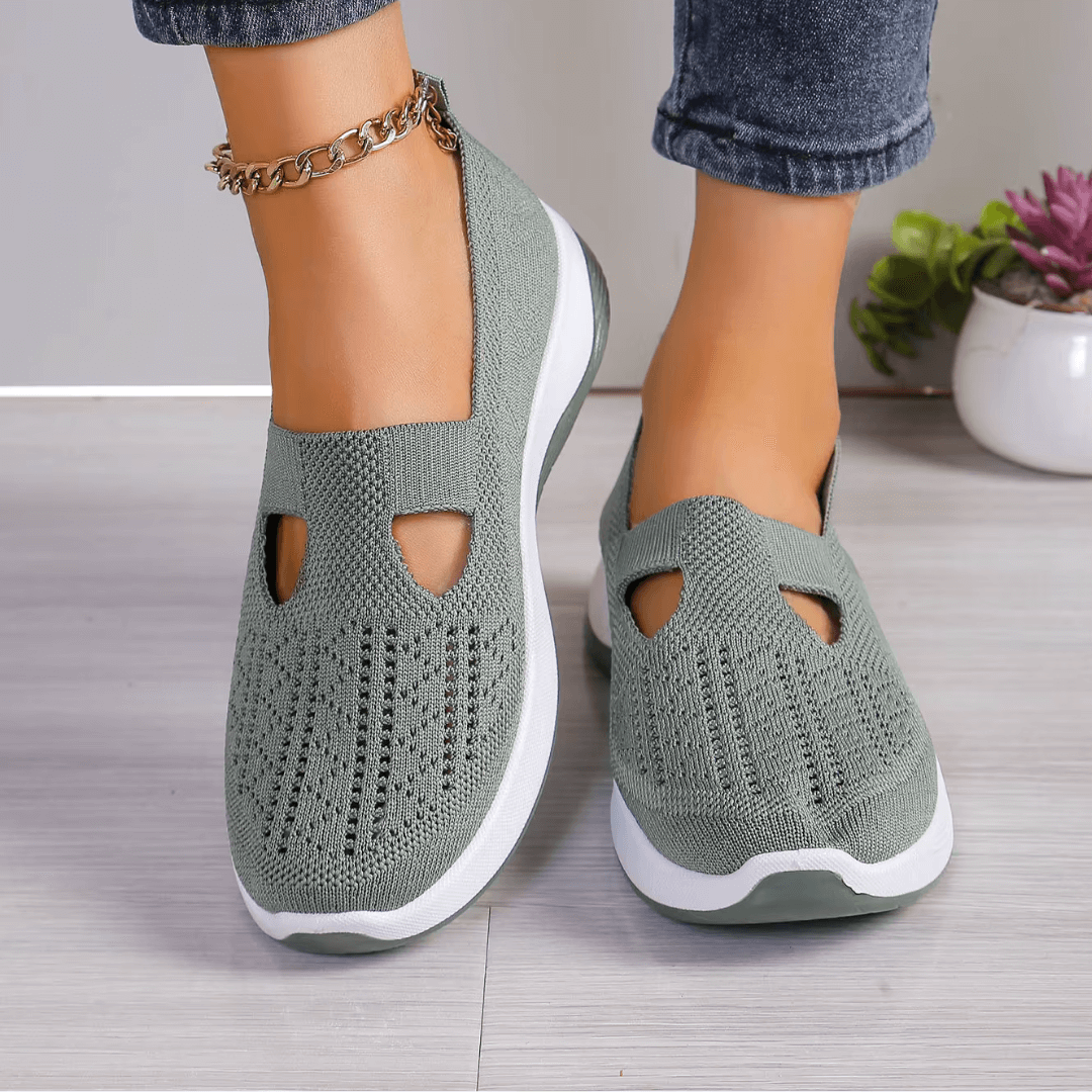 Norma – Orthopaedic Knit Cut-Out Slip-On Shoes