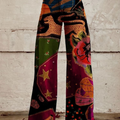 Maryse | Women's Bohemian Patchwork Wide-Leg Trousers