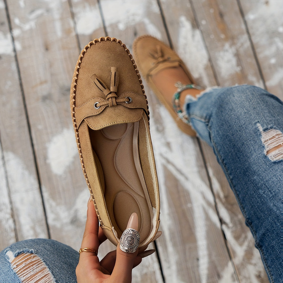 Meredith – Orthopaedic Tassel Moccasin Loafers
