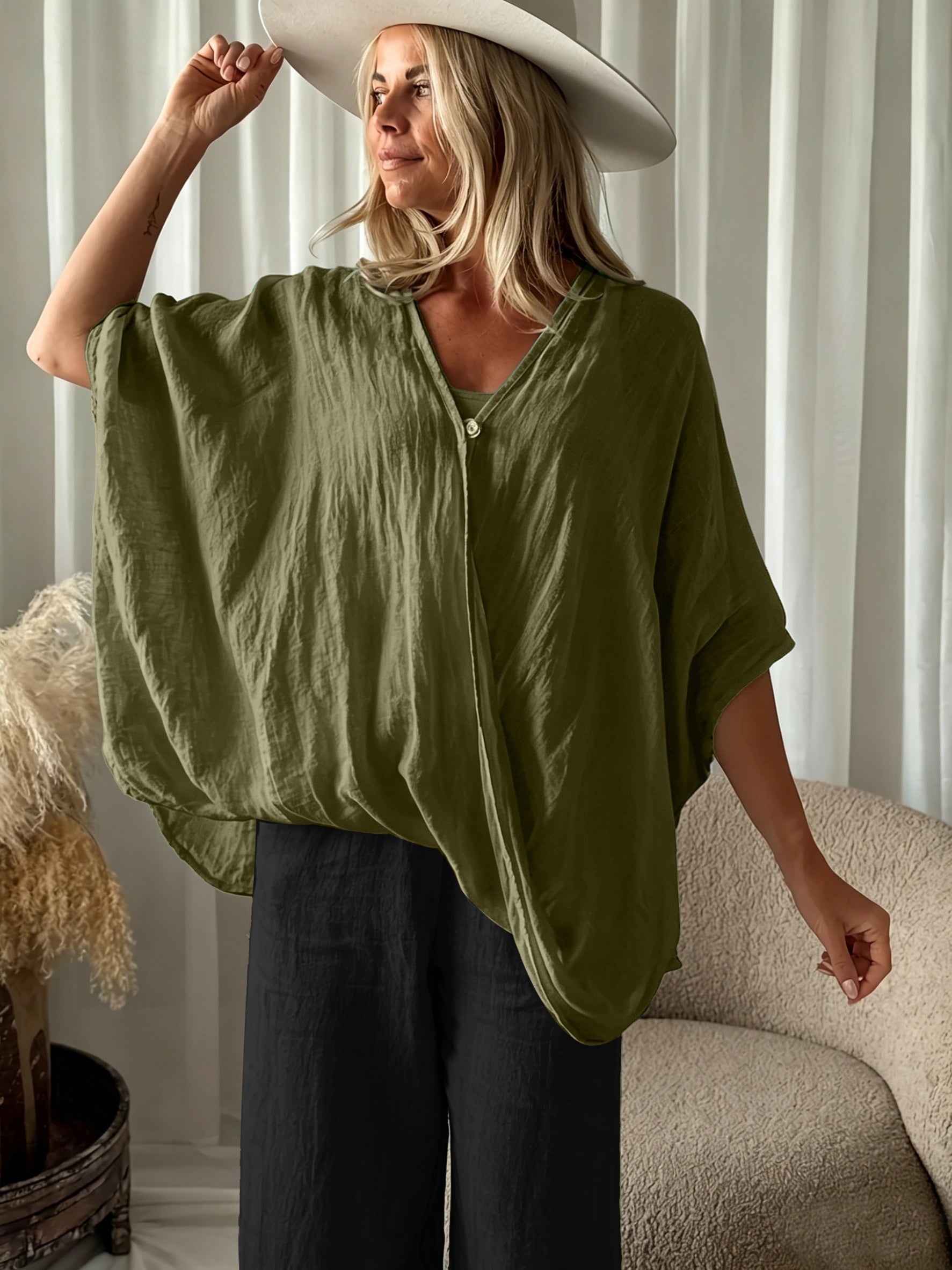 Winnie - Bohemian Style Blouse with Wide Sleeves