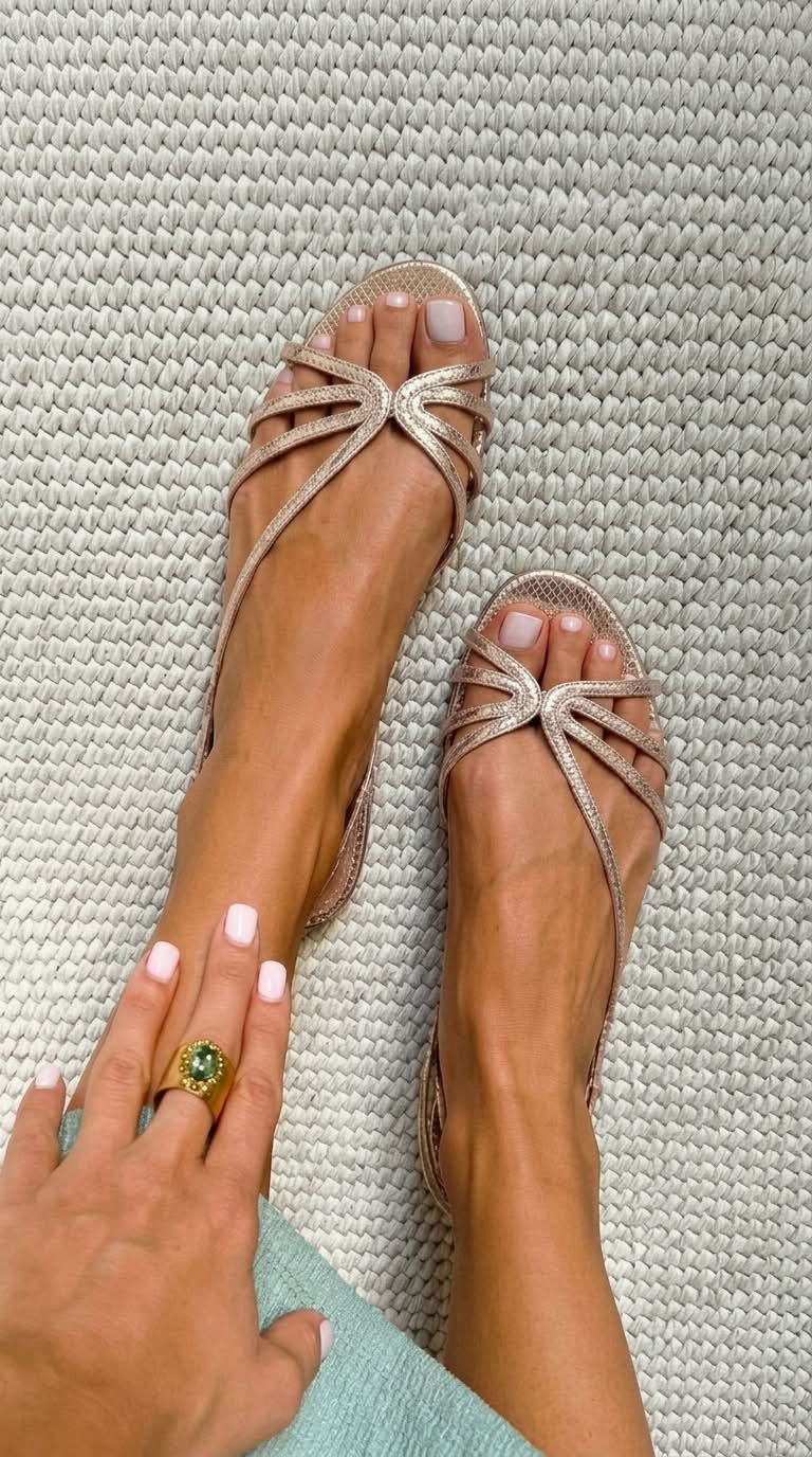 Emilia – Golden Summer Elegance Sandals