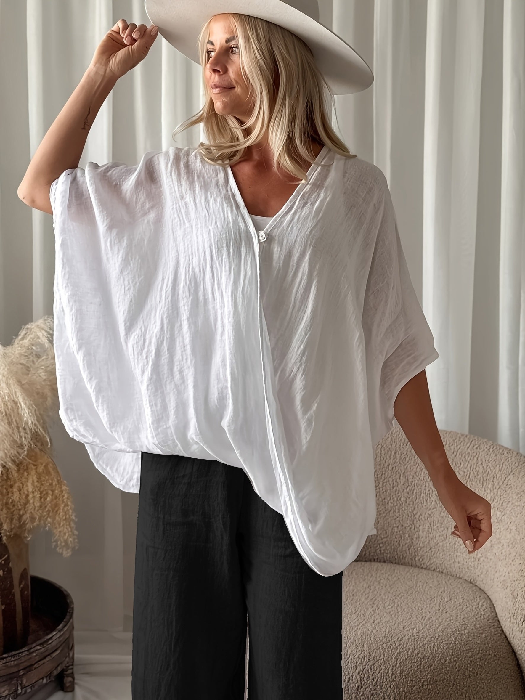 Winnie - Bohemian Style Blouse with Wide Sleeves