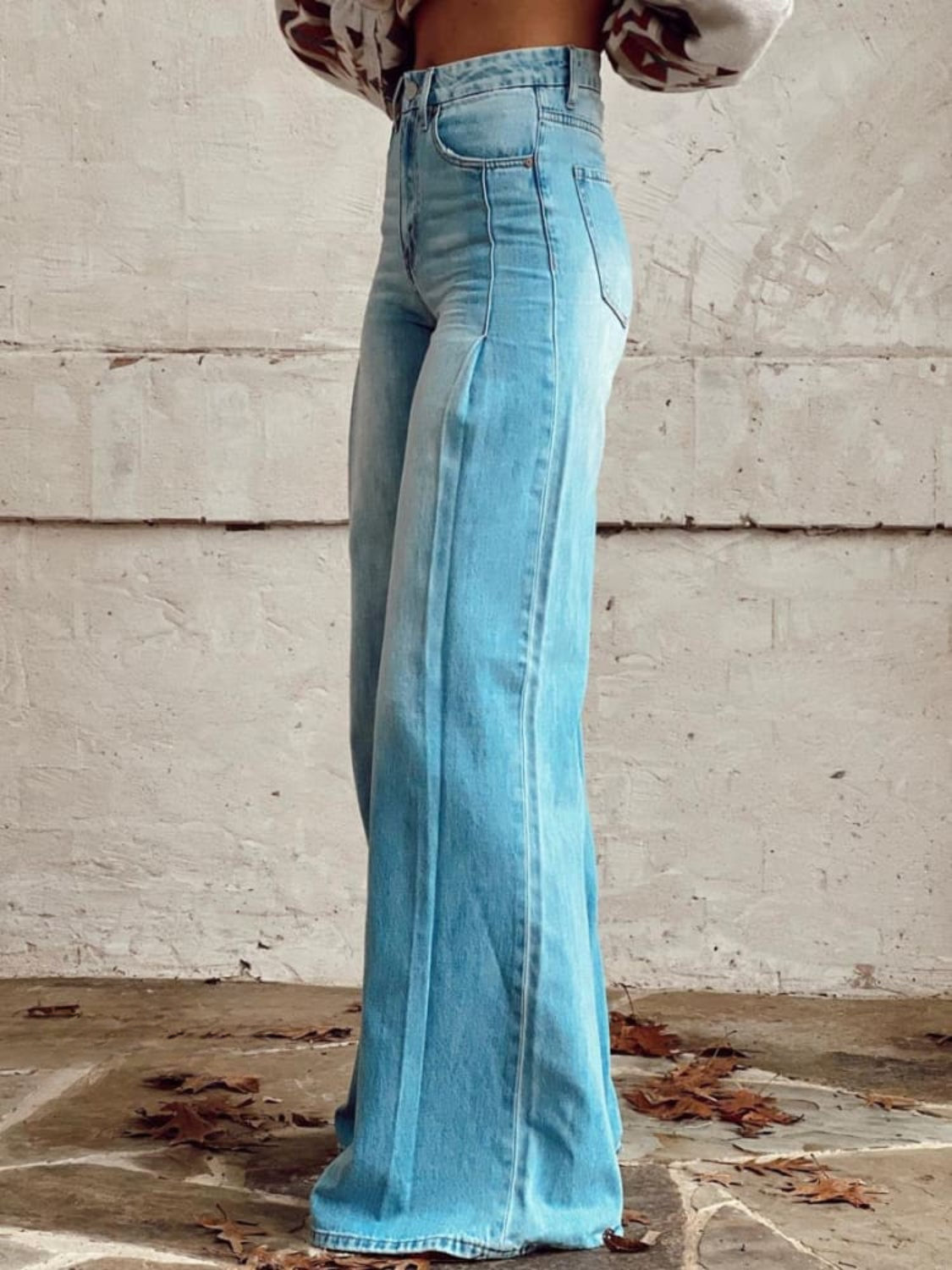 Valentine – Women's Denim-Look Wide-Leg Trousers