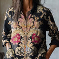 Bonita | Women's Baroque Floral Print Button-Down Shirt