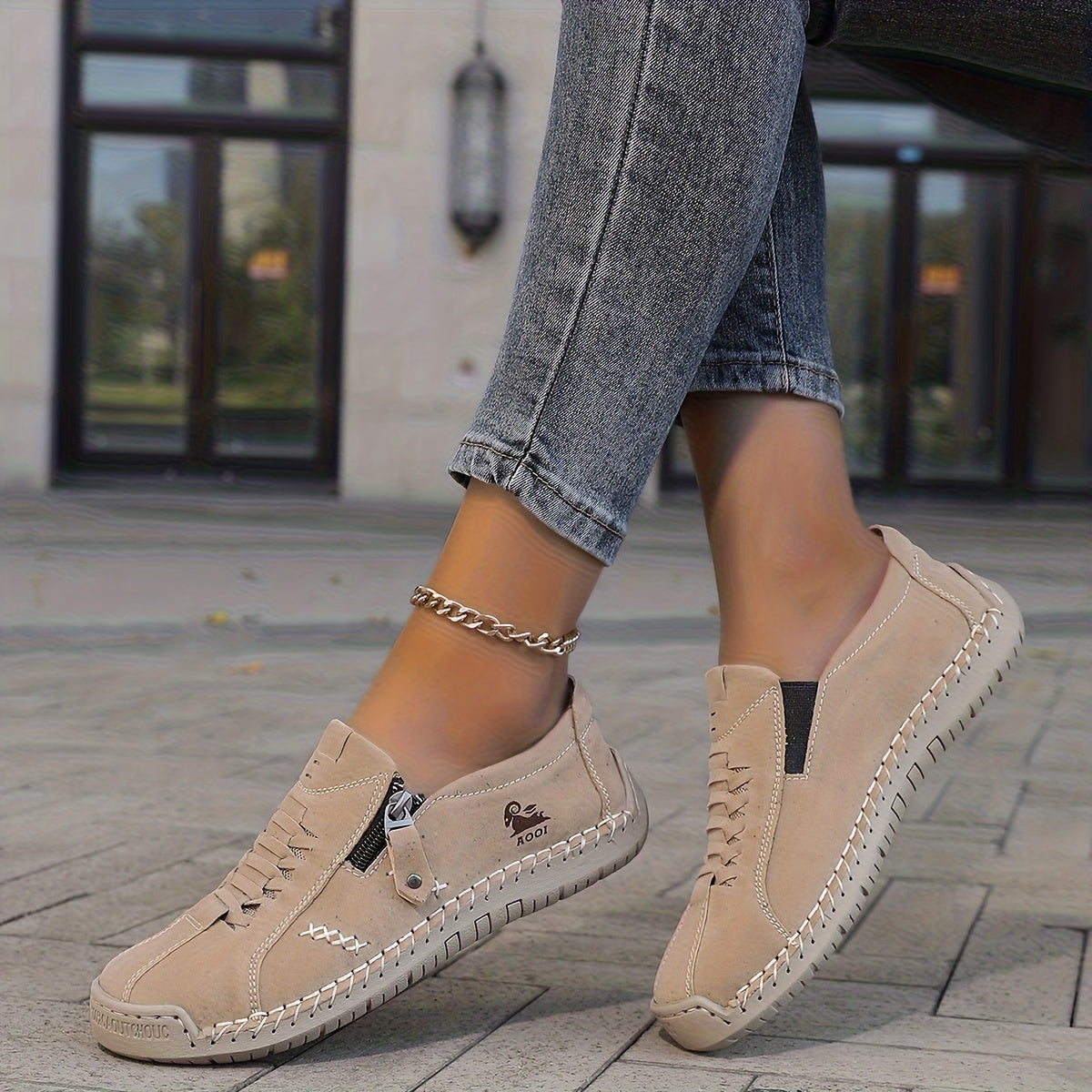Raelene – Orthopaedic Vintage Side-Zip Casual Shoes