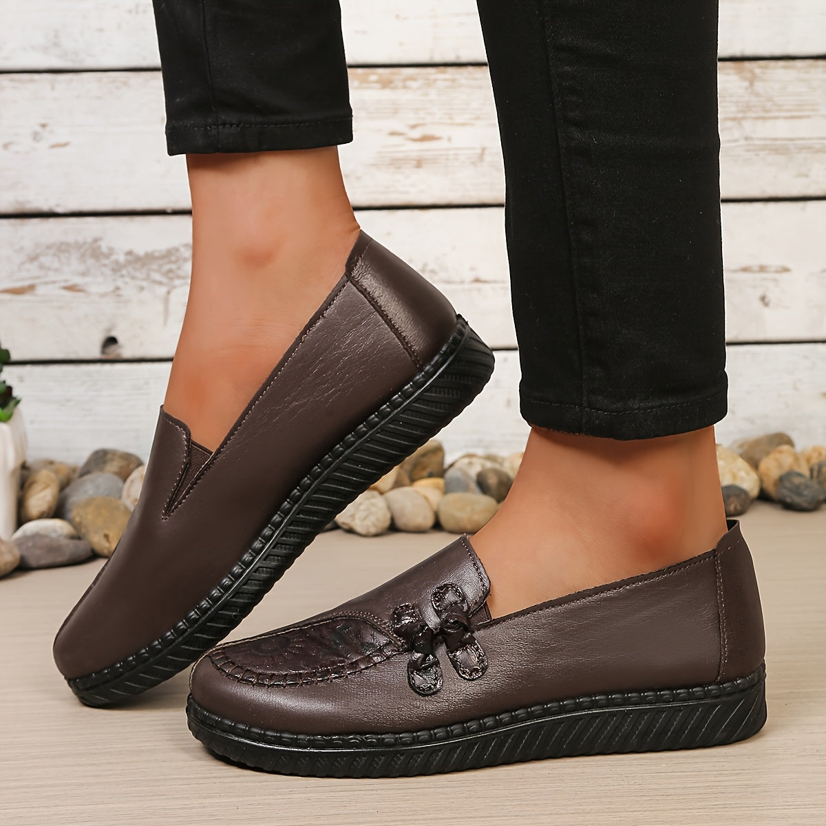 Rhoda Floral Detail Comfort Loafers