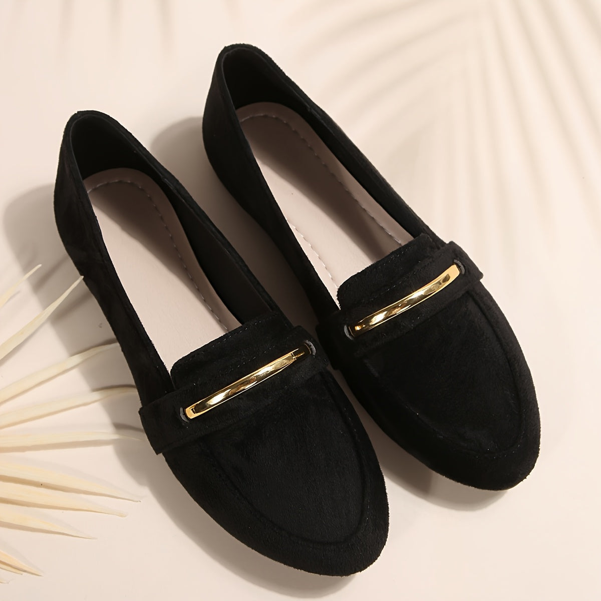 Ginny Pointed Suede-Look Loafers