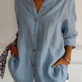 Tessa | Women's Linen Oversized Button-Down Shirt