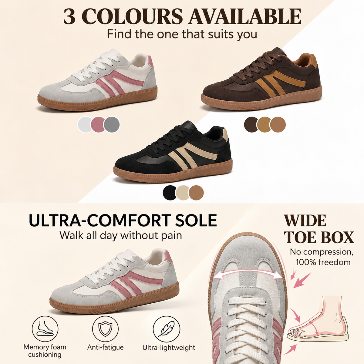 Ella | Orthopaedic Everyday Sneakers