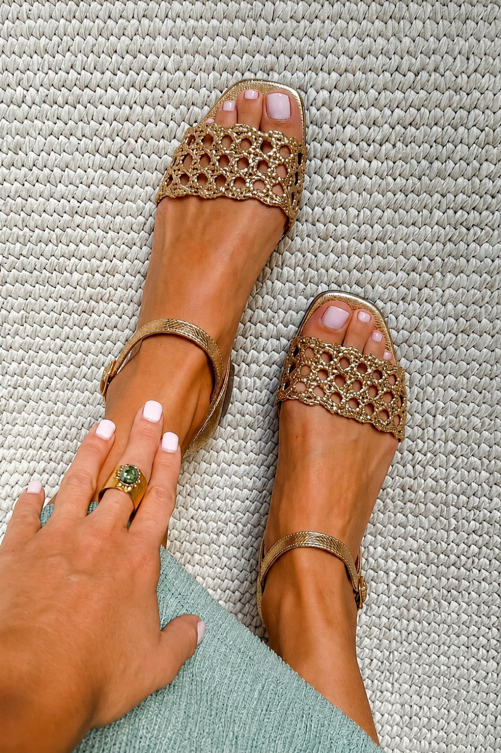 Gabriella – Golden Summer Enchantment Sandals