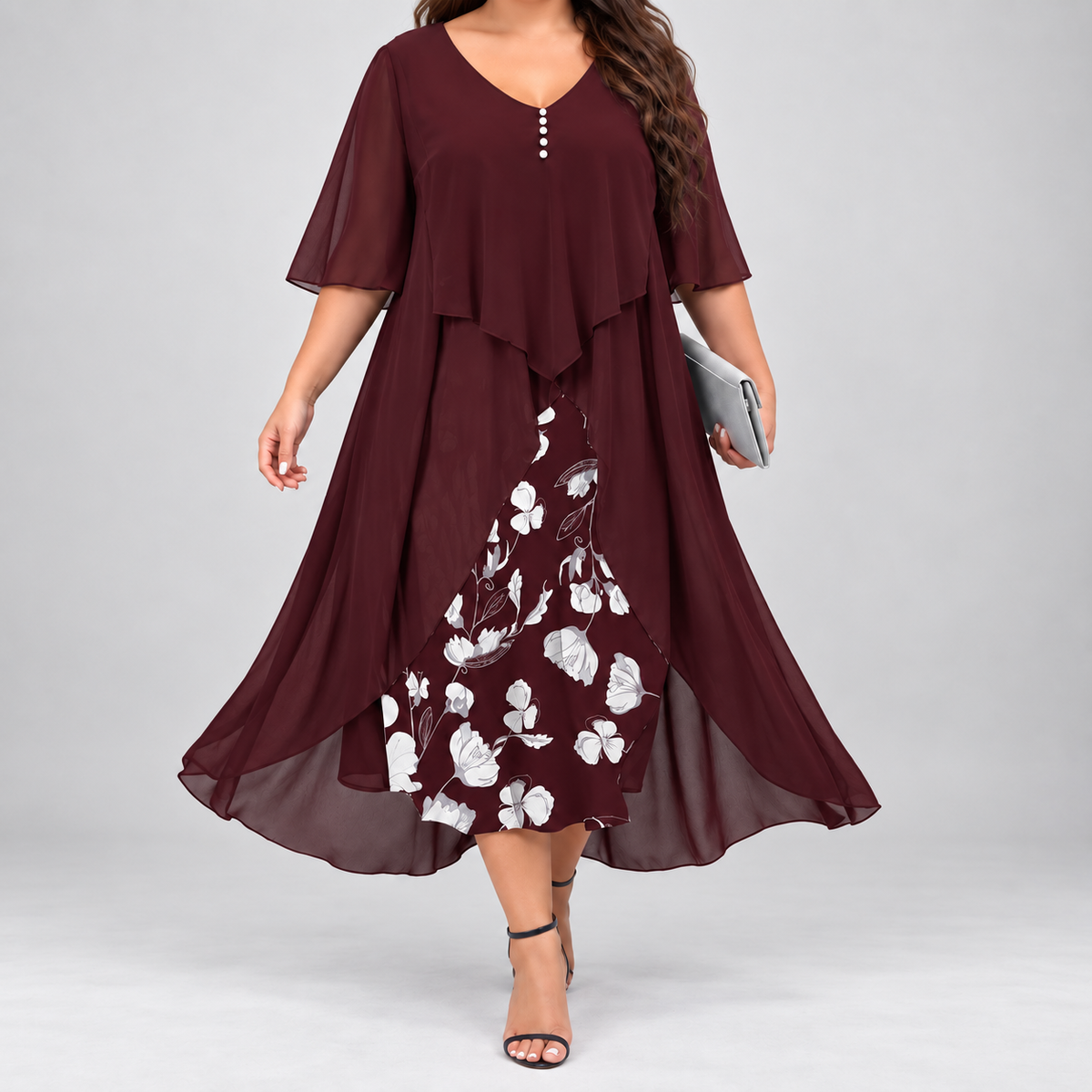 Camilla | Asymmetrical Two-Piece Look Dress