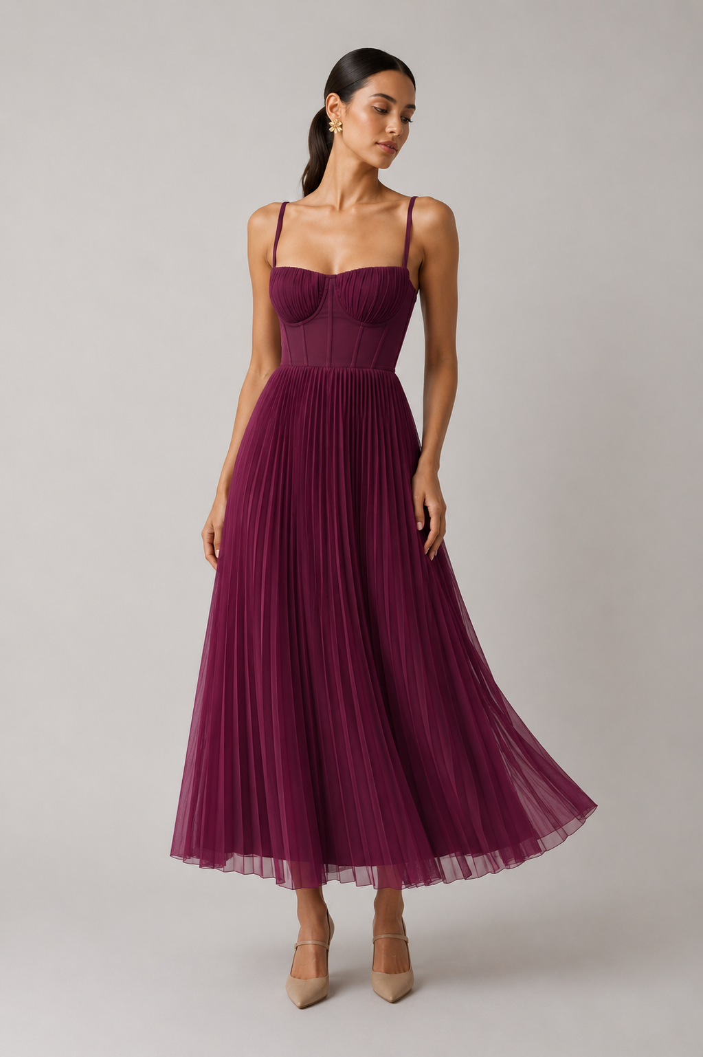 Seraphine | Sculpted Corset Midi Dress