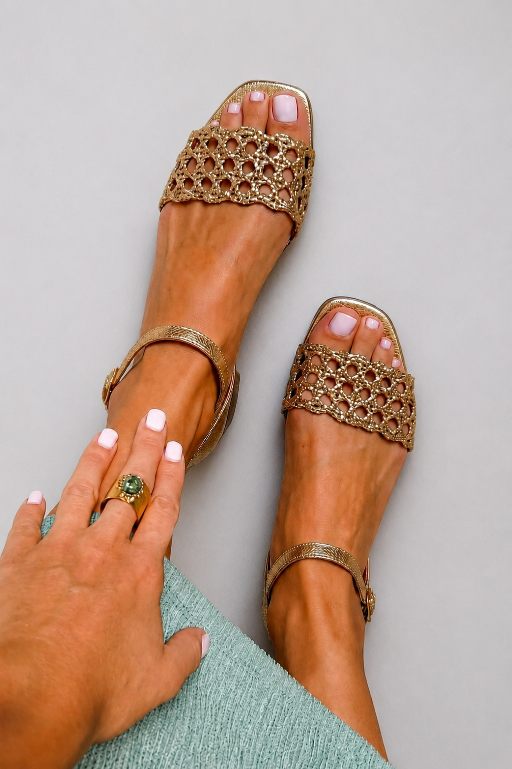 Gabriella – Golden Summer Enchantment Sandals