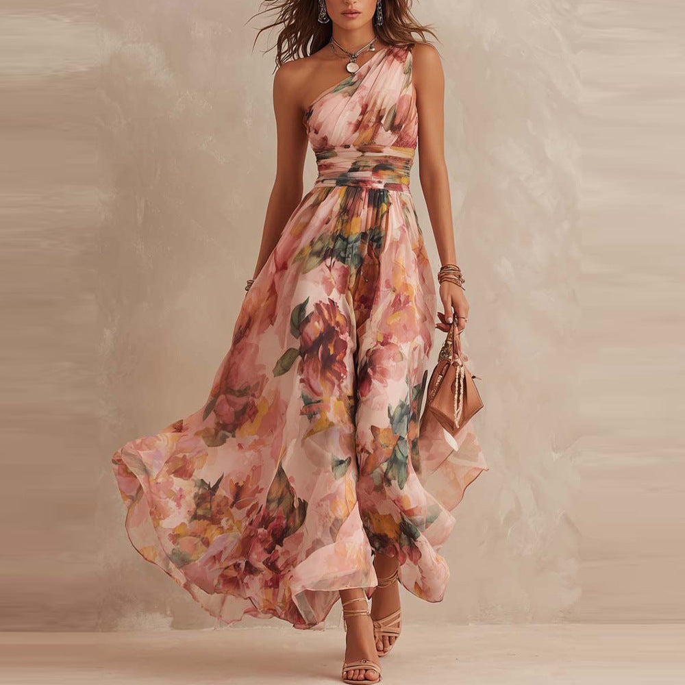 Maria | One-Shoulder Floral Dress