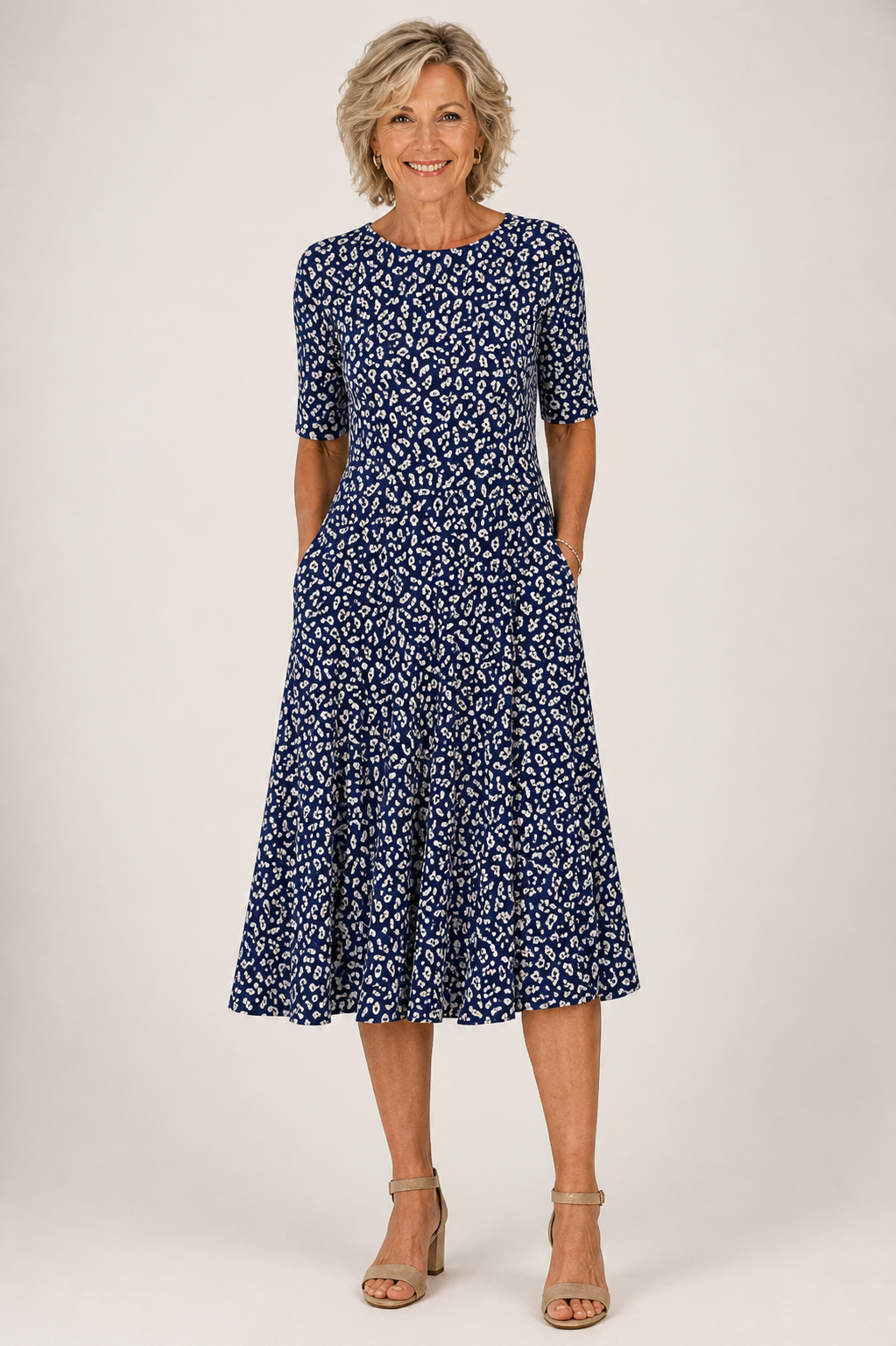 Benedetta – Women's Floral Print Short-Sleeve Midi Dress