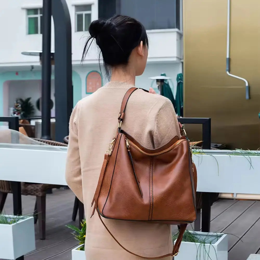 Luxury Soft-Touch Hobo Anti-Theft Handbag + FREE Pouch Wallet