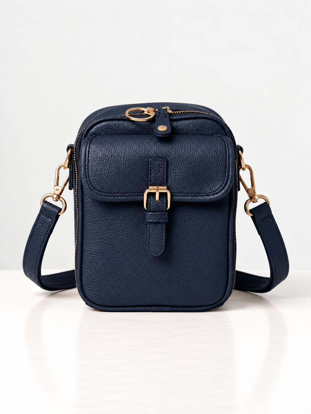 Carolyn – Navy Blue RFID Organiser Crossbody Bag