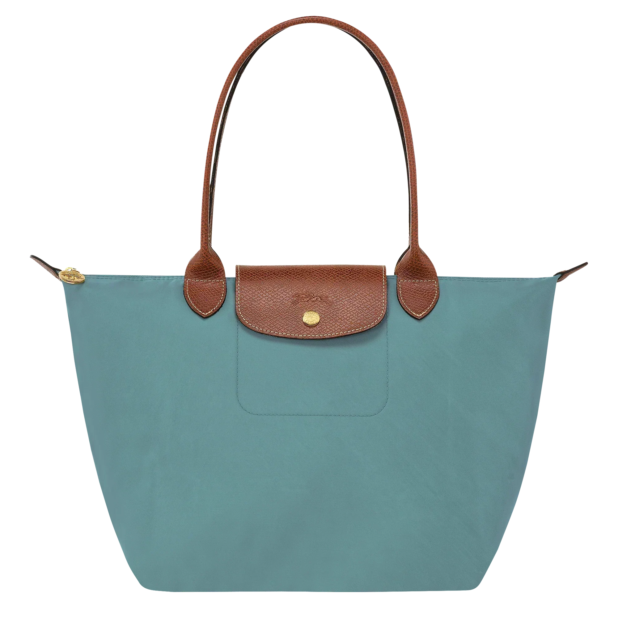Madeleine | Medium Foldable Tote Bag in Eucalyptus Green