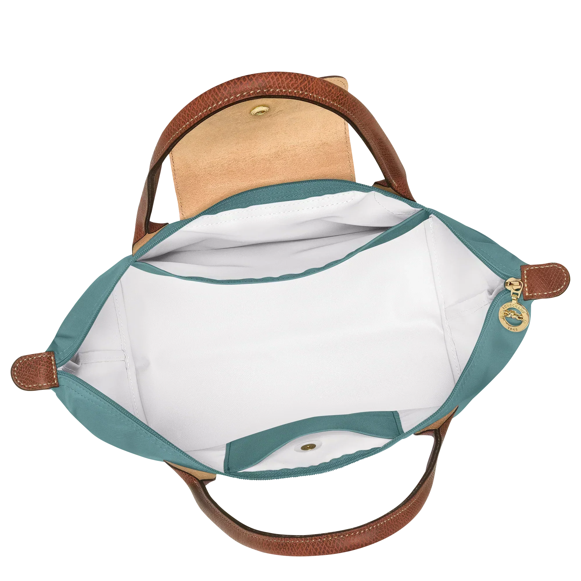 Madeleine | Medium Foldable Tote Bag in Eucalyptus Green