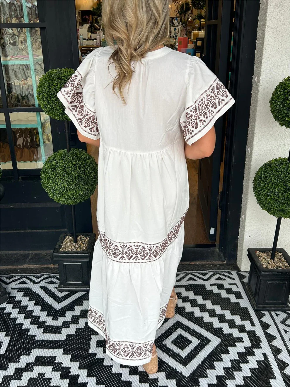 Bianca | Flowing boho dress with V-neck