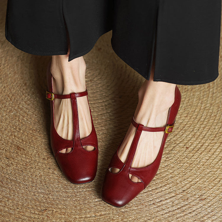 Alysa | T-Strap Block Heels