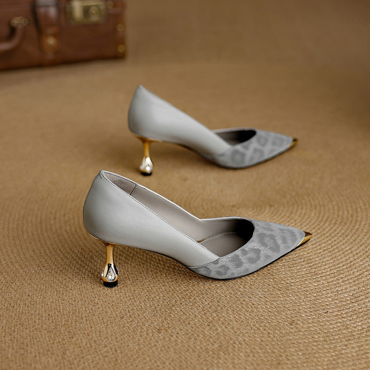 Clair | Leopard Accent Heels