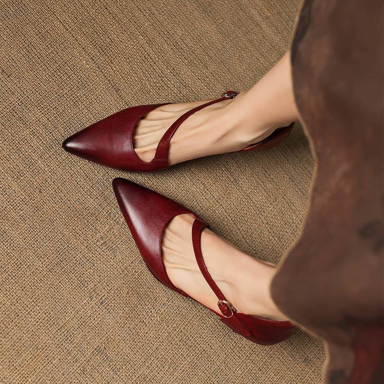 Avena | Crossover Strap Kitten Heels
