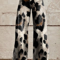 Pascale | Women's Animal Spot Print Wide-Leg Trousers