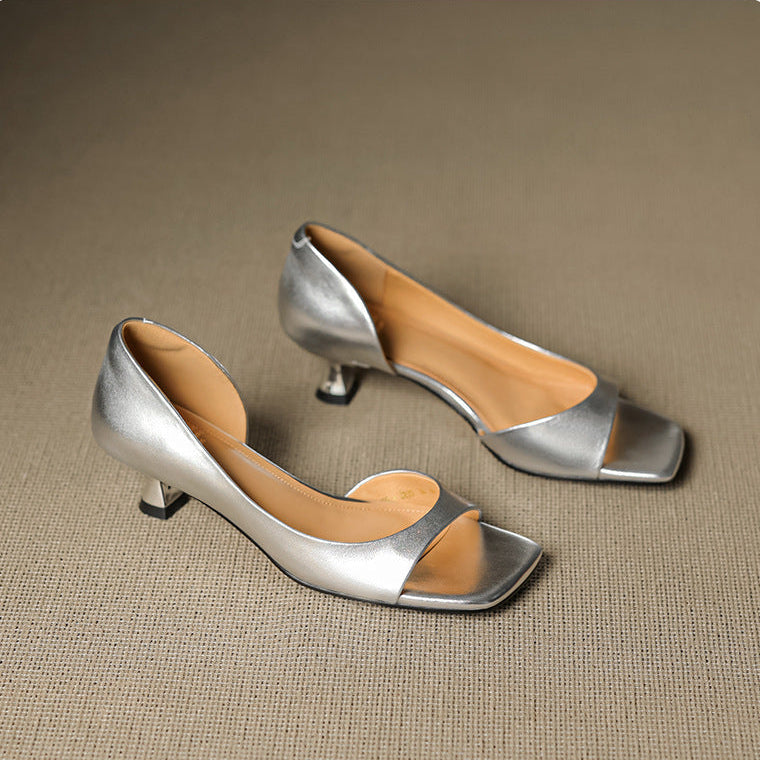 Celin | Peep-Toe Kitten Heels