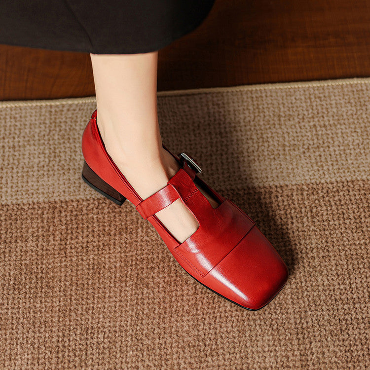 Veyra | T-Strap Block Heels