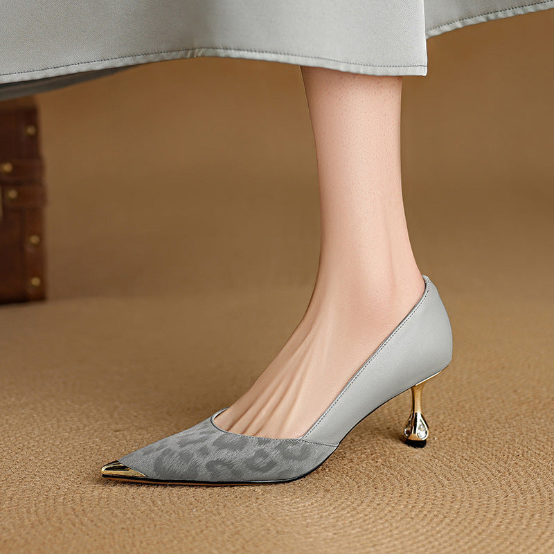 Clair | Leopard Accent Heels