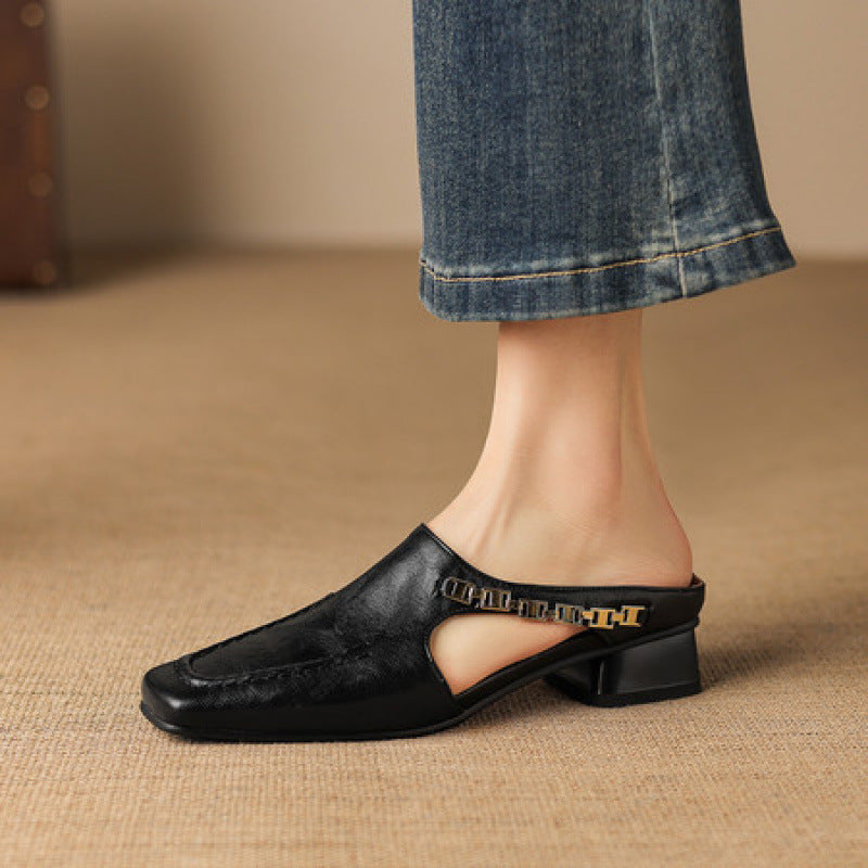 Vyla | Chain Detail Mules